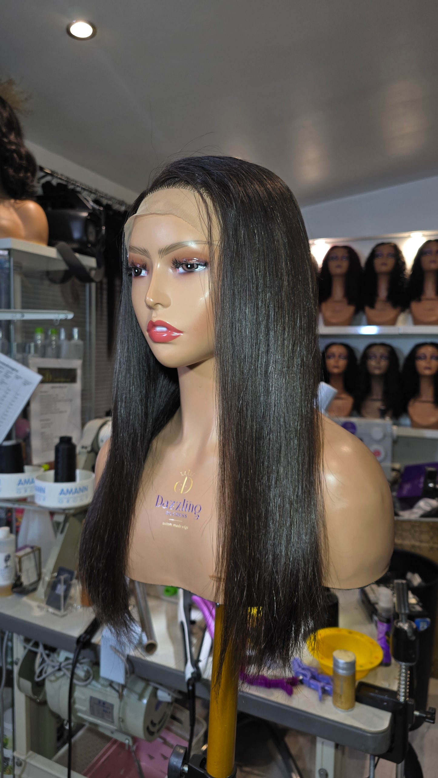 Lilly 16" (Single Donor Raw Hair) Natural black