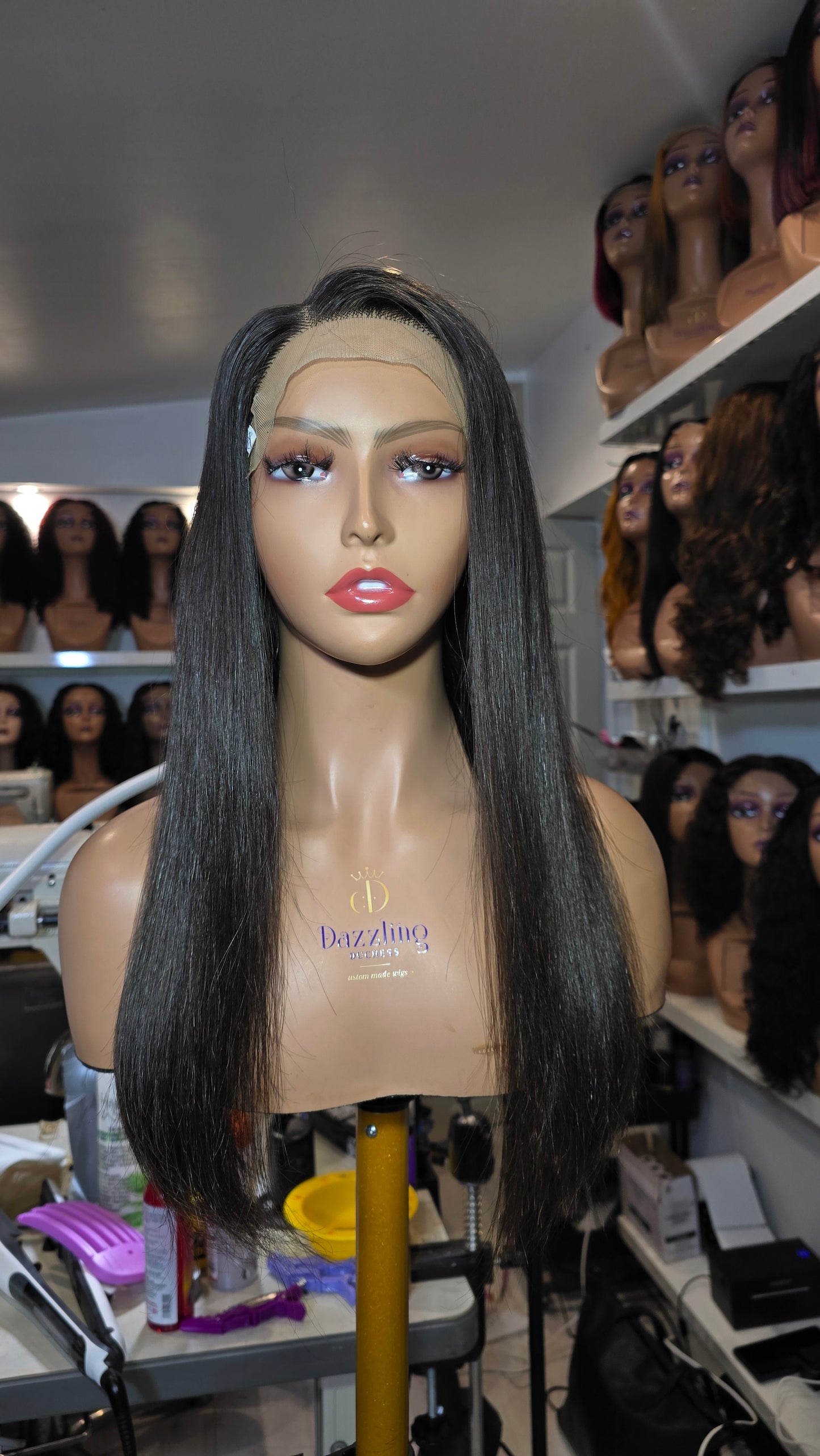 Lilly 16" (Single Donor Raw Hair) Natural black