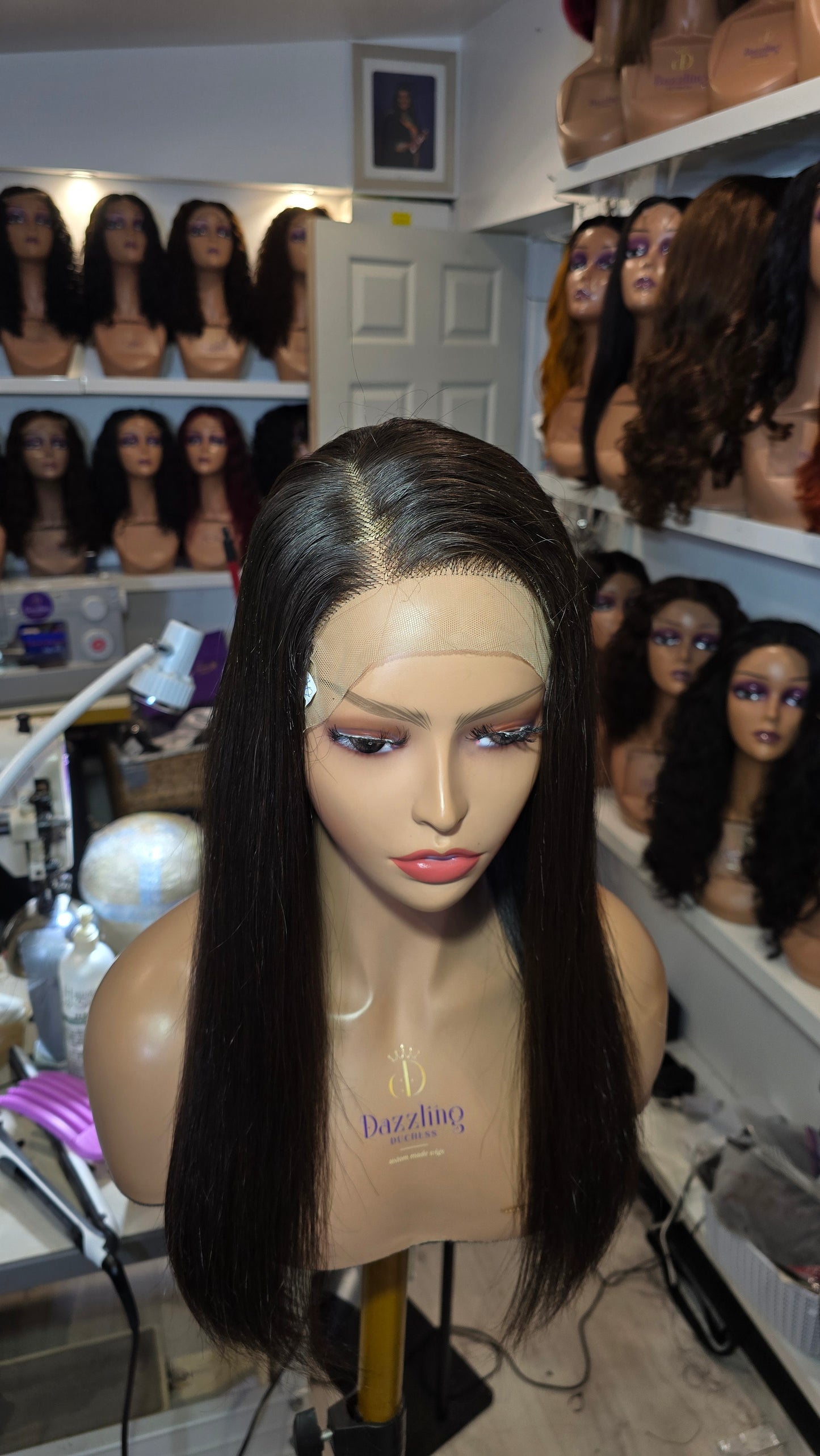 Lilly 16" (Single Donor Raw Hair) Natural black