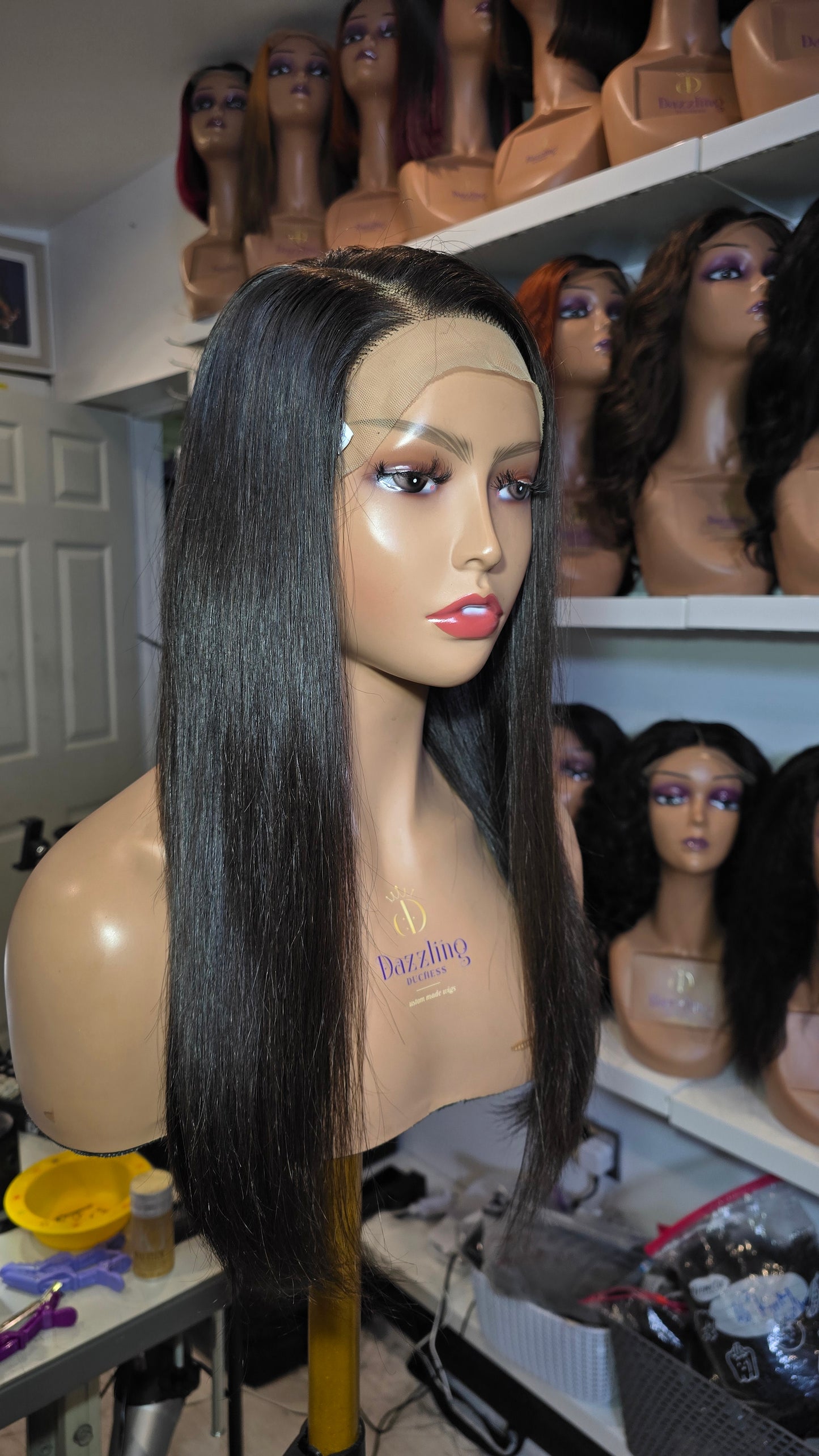 Lilly 16" (Single Donor Raw Hair) Natural black