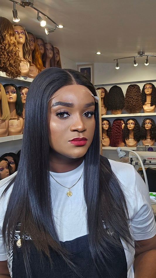Lilly 16" (Single Donor Raw Hair) Natural black