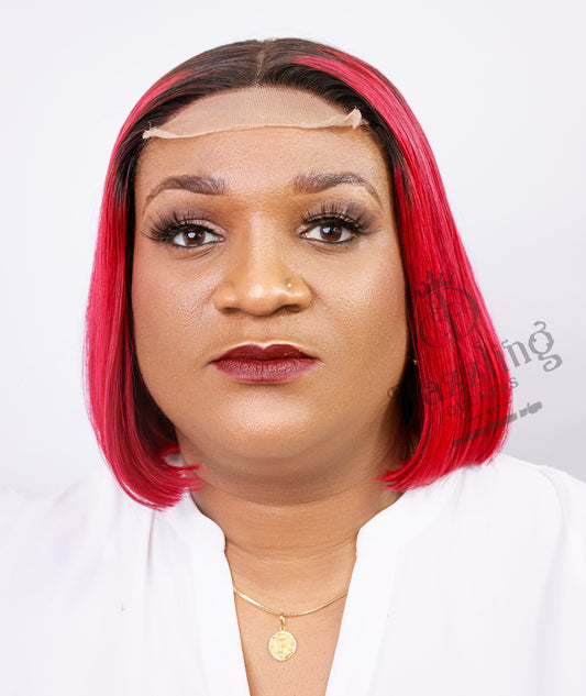 KAYCEE 10"  Raw Virgin human hair Col: Red hot